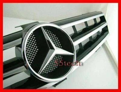 Mercedes Benz W219 CLS500 CLS600 CLS Grille Grill 3 Fins AMG Black 2005 2008 3F Foto 1 de 4