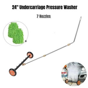 Undercarriage Pressure Washer 7 Nozzles 3 Extension Rods 24'' w/Seal Rings - Picture 1 of 12