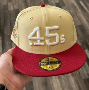 Exklusive New Era Houston Astros Colt 45 Mütze MLB Club Größe 7 5/8 zweifarbig hellbraun - Bild 1 von 5