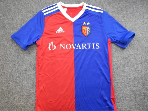Adidas Climlite Jersey Men's Size XL FC Basel home Footballer Soccer Red Blue Cover