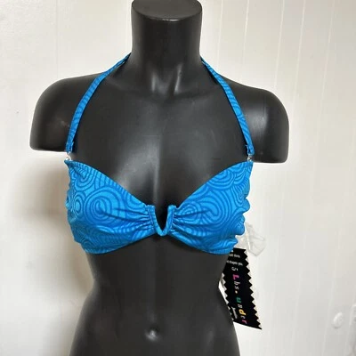 Jantzen Vintage Size 16 Bikini Top Teal Blue - Image 1 of 4