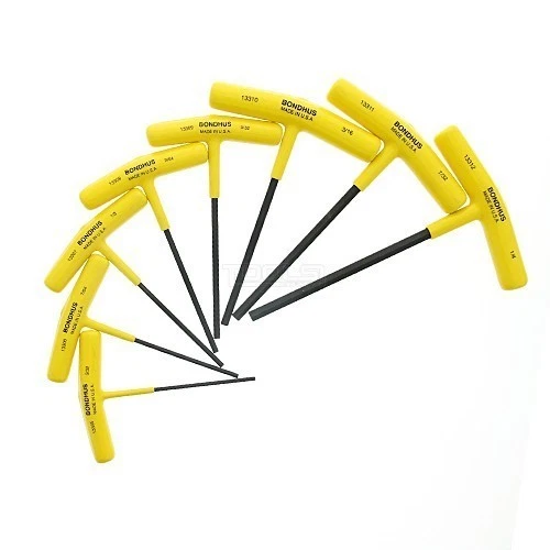 Bondhus HTX80 8 Piece T Handle Hexagon Allen Key Set 3/32-1/4" AF 13332 - Image 1 of 1