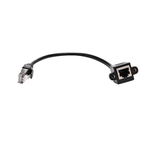 RJ45 Male to Female Panel Mount Network Extension Ethernet LAN Network Cable - Picture 1 of 6