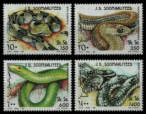 Somalia 1994 - Mi-Nr. 528-531 ** - MNH - Schlangen / Snakes - Bild 1 von 1