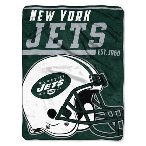 New York Jets NFL 46" x 60"  Super Plush Throw Blanket - New With Tag Cover