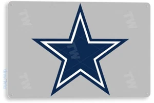 Letrero de metal de hojalata de los Dallas Cowboys Texas decoración deportiva letrero de hojalata B129 - Imagen 1 de 3