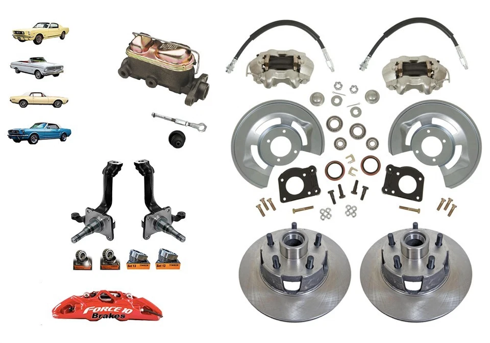 1964 Mercury Comet Non Power Front disc brake kit with Heavy Duty Spindles - Image 1 of 4