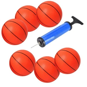 6pcs 10cm/4in Basketball Small Mini Children Inflatable With Pump Kids Sports - Picture 1 of 6