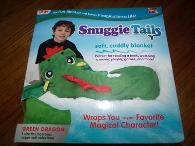 全新 如电视所示 Snuggie Tails 绿龙毯  — 第 1/2 张图片