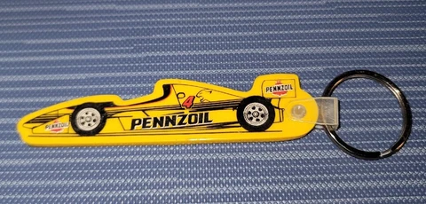 Yellow Penzoil Indy Car Keychain Cover