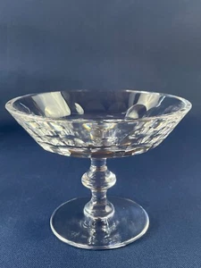 Plato de caramelo de cristal de patas claras moderno de mediados de siglo Val St Lambert compota c1960+ - Imagen 1 de 6