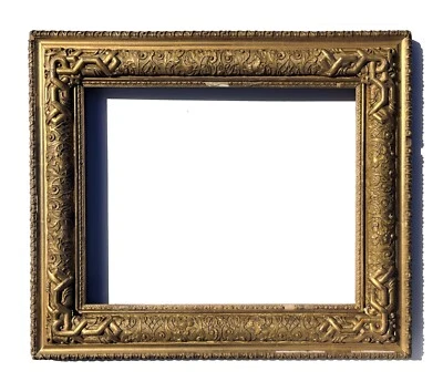Antique Art Painting Picture FRAME Gilt Wood Gold ORNATE Art Nouveau Tiffany Era - Image 1 of 4