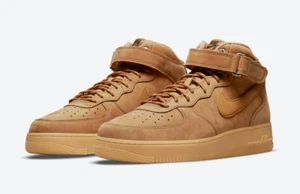 Nike Air Force 1 Mid '07 Flax Sneakers Shoes Brown Beige 52.5 US 18 DJ9158-200 - Picture 1 of 8