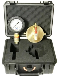 NNI 2-1/2" NST Fire Hydrant Static Pressure Gauge 300 PSI & 3Way Bleeder Valve - Picture 1 of 3