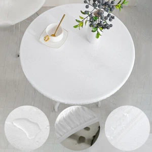 Transparent Round Elastic Tablecloth Table Cover TPU Waterproof Tablecloth # - Picture 1 of 12