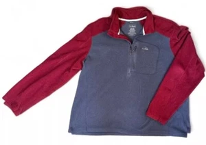 LL Bean 1/4 Zip Trail Fleece Jacket Colorblock Mens Size XL Gray/Red Casual - Picture 1 of 8