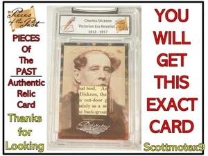 Pieces Of The Past📆 CHARLES DICKENS Authentic Relic - 2018 - EXACT CARD - Bild 1 von 11