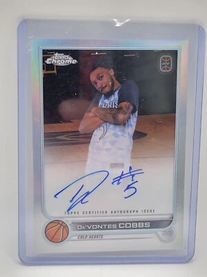 2023 topps chrome ote De'vontes Cobbs Auto - Image 1 of 2
