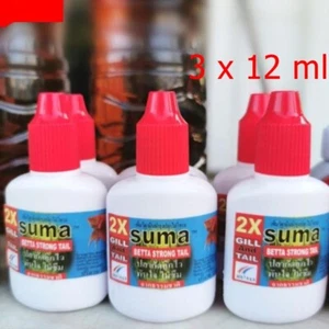 Pack of 3 x 12ml Suma X2 Betta Fish Strong Tail & Gill Withered Tail Depression - Picture 1 of 9