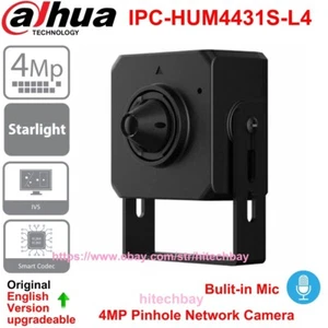 Dahua IPC-HUM4431S-L4 4MP Pinhole Starlight IP Camera WDR Built-in Mic Audio