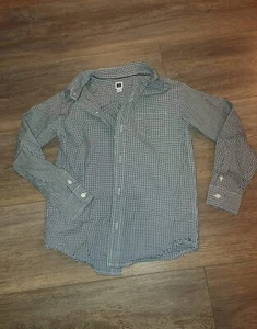Janie and Jack boys button up navy/white long sleeved top sz 6 EEUC - Picture 1 of 1