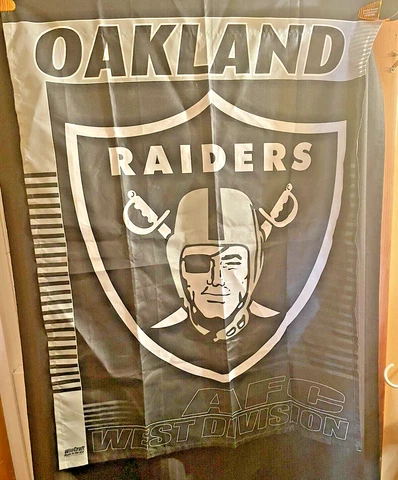 Oakland Raiders football Made in the USA 28X37, by Wincraft Sports Flag Cover