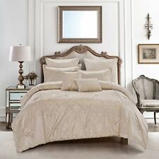 7 Pieces Breathable Bedding Comforter Set Luxury Bed In A Bag Ferda Queen Size