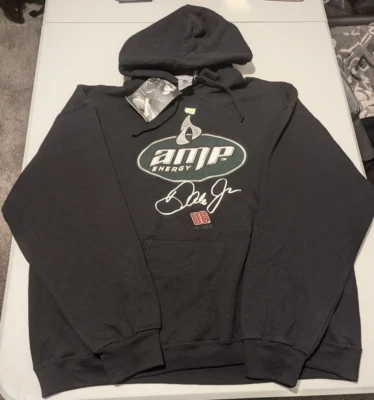 *Rare* New Jerzees Dale Earnhardt Jr #88 Mountain Dew Amp NASCAR Hoodie Black XL - Изображение 1 из 4
