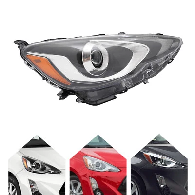 Headlight For 2015-2017 Toyota Prius C Passenger Right Side Halogen Headlamp RH Foto 1 de 4