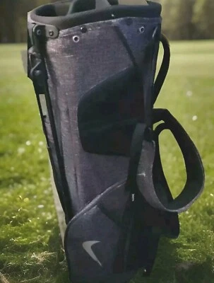 NIKE- Grey & Black Sport Lite Golf Bag W/ Equa Flex Strap- Rain Cover Included  - Image 1 of 4