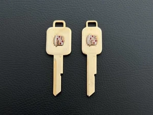 Classic Gold Cadillac Eldorado Fleetwood E & H 1969 1973 1977 1981 Key Blanks - Picture 1 of 2