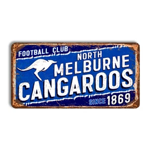 Blechschild Football Club North Melburne Vintage North Melburne Cangaroos Schild - Bild 1 von 5