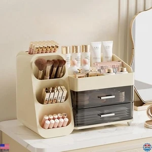 Amplio organizador de maquillaje con cajones - tocador crema almacenamiento para el cuidado de la piel y - Imagen 1 de 7