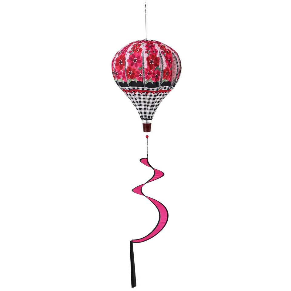 Buffalo Check Flower Pot Burlap Balloon Spinner - Image 1 of 1