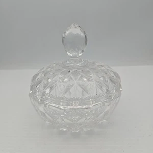 Vintage Clear Glass Lidded Candy Dish - Picture 1 of 3