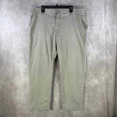 Lee Extreme Comfort Pants Men 42x30 Gray Chino Straight Leg Stretch Flat Front - Image 1 of 4