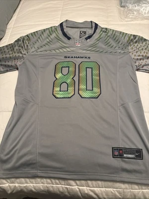 Camiseta costurada Nike Seattle Seahawks On Field #80 Steve Largent tamanho 2XL nova com etiquetas - Imagem 1 de 4