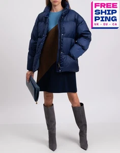 RRP €1149 IENKI IENKI Down Puffer Jacket Size S Quilted Full Zip High Neck - Picture 1 of 11