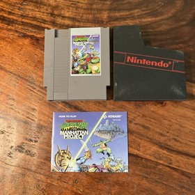 NES Teenage Mutant Ninja Turtles The Manhattan Project with Manual and Sleeve