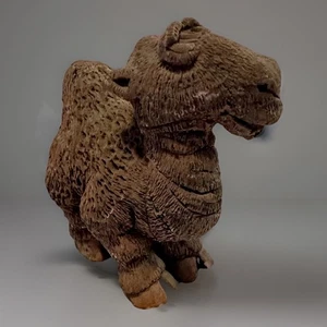DJ Don James Clay Hand Made Stoneware Pottery Brown Camel Figurine Signed Vtg - Picture 1 of 13