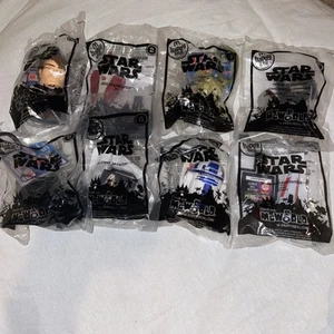 Vintage 2010 McDonalds Star Wars Complete Set Sealed 8/8 NIP PARTY FAVORS - Picture 1 of 4