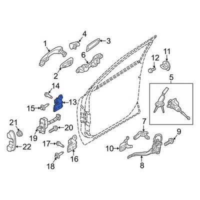 For Kia Sorento 2016-2024 Kia 793102B010 Front Left Upper Door Hinge - Image 1 of 4