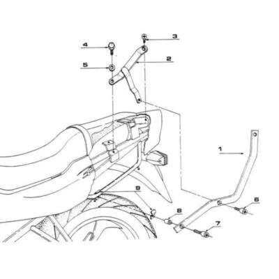Attacco posteriore Givi Monokey Monolock Suzuki GSF1200 Bandit 1996-1999 Foto 1 de 4