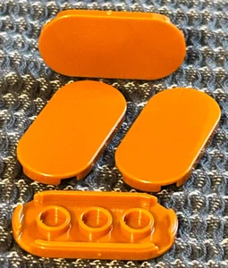 4 Lego Fliesen rund oval 2x4 66857 dunkel orange halbrund Kachel Tisch Bank NEU - Bild 1 von 2