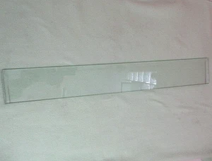 * Glass Panel From 1950's  Aluminum Storm  Door * 4" X 1/4" X 28 1/2" * Jalousie - Picture 1 of 4