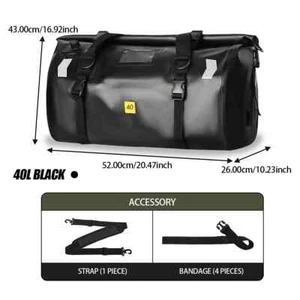 Motorrad wasserdichte Hecktasche Dry Roll Packtasche 40L/66L Motorradgepäck NEU! - Bild 1 von 24