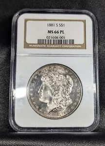 1881-S Morgan Dollar NGC MS66PL - PQ coin with eye appeal! beautiful surfaces - Picture 1 of 4