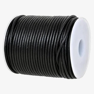Real/Genuine Round Leather String Cord for Necklace, Bracelets, Braiding - Picture 1 of 3