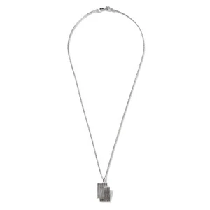 JOHN HARDY Bamboo Striated Tag Pendant Necklace in Sterling Silver - Picture 1 of 4