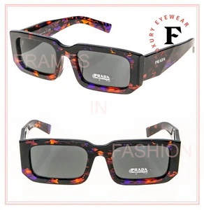 PRADA SYMBOLE Purple Red Floral Black Triangle PR06YFS 06Y Fashion Sunglasses - Picture 1 of 12